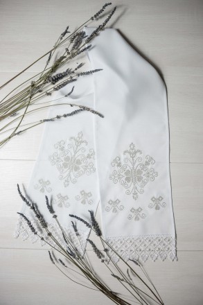 
Украинский свадебный рушник для перевязки рук
 Вышивка крестиком.
Размер 150*20. . фото 2