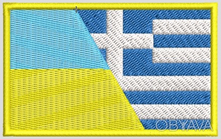 Шеврон флажок Украина - Греция на липучке
Размер: 5х8см
. . фото 1