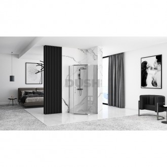 Стильна хромована душова кабіна Rea Axin розміром 90 × 90 см виготовлена і. . фото 4