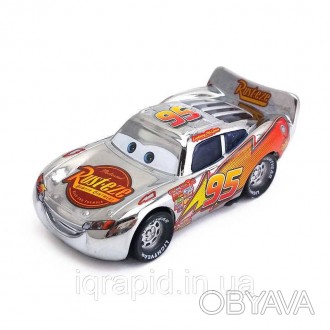Disney Pixar Cars Lightning McQueen Silver Тачки Mattel Блискавка Маквін срібний