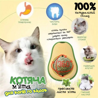 Шарик кошачьей мяты TOYS avocado
Игрушка с кошачьей мятой / Кошачья мята. Мятный. . фото 6