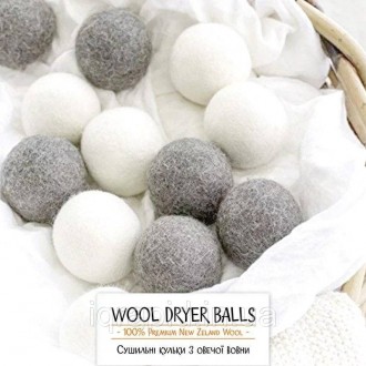 Заказ от 6штук. М'ячики для сушіння білизни Dryer Balls — Сірі. Вовняні кульки д. . фото 6