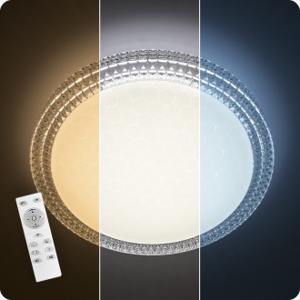 Люстра светодиодная 517 Xlight RGB с пультом 40Вт Белый (01245) подходит на комн. . фото 8
