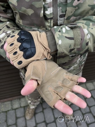 
 
 Тактичні рукавиці з посиленими накладками на кісточки для забезпечення безпе. . фото 1