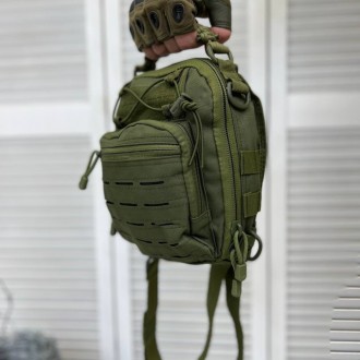 Тактична сумка через плече, нагрудна сумка слінг однолямкова тактична
Характерис. . фото 3