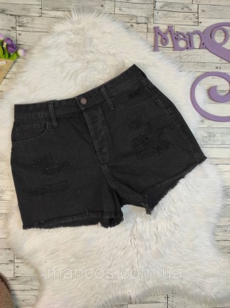 Женские джинсовые шорты Hollister чёрные рваные
Состояние: б/у, в отличном состо. . фото 2