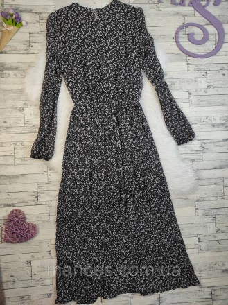 Женское длинное платье SinSay черное с цветочным принтом 
Состояние: б/у, в идеа. . фото 5