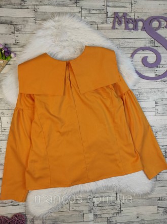 Женская блуза оранжевого цвета с большим отложным воротником
Состояние: б/у, в х. . фото 5