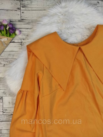 Женская блуза оранжевого цвета с большим отложным воротником
Состояние: б/у, в х. . фото 3