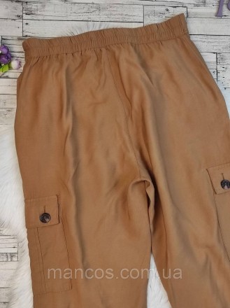 Женские брюки Amisu коричневого цвета с манжетами и с карманами 
Состояние: б/у,. . фото 6