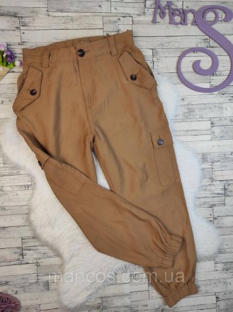 Женские брюки Amisu коричневого цвета с манжетами и с карманами 
Состояние: б/у,. . фото 2
