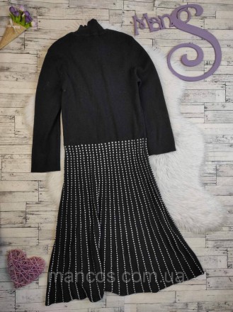 Женское платье Oasis чёрное трикотаж удлиненное рукав три четверти 
Состояние: б. . фото 5