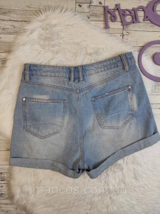 Женские джинсовые шорты Fashion голубые с камнями 
Состояние: б/у, в очень хорош. . фото 4