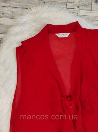 Женская блуза Miss Selfudige красная прозрачная без рукавов 
Состояние: б/у, в о. . фото 3
