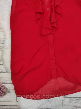 Женская блуза Miss Selfudige красная прозрачная без рукавов 
Состояние: б/у, в о. . фото 4