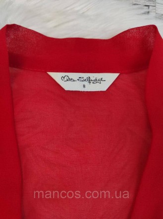 Женская блуза Miss Selfudige красная прозрачная без рукавов 
Состояние: б/у, в о. . фото 8
