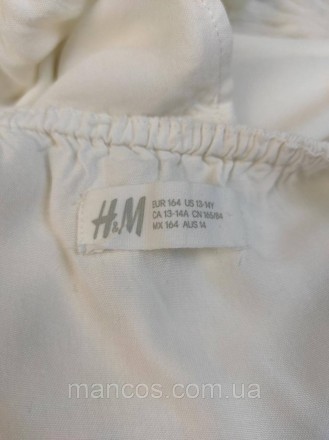 Детская блуза H&M для девочки белая с открытыми плечами 
Состояние: б/у, в отлич. . фото 6
