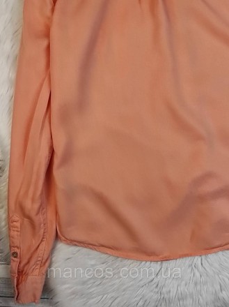 Женская рубашка Marks & Spencer светло-оранжевого цвета 
Состояние: б/у, в отлич. . фото 7