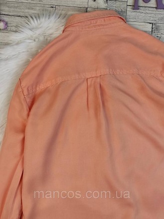 Женская рубашка Marks & Spencer светло-оранжевого цвета 
Состояние: б/у, в отлич. . фото 6