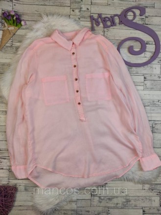 Женская рубашка H&M светло розовая 
Состояние: б/у, в отличном состоянии 
Произв. . фото 2