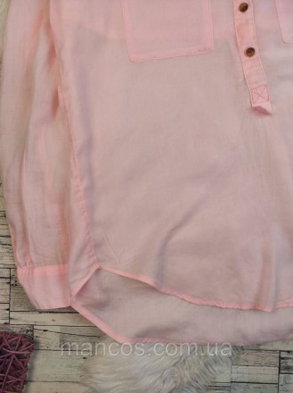 Женская рубашка H&M светло розовая 
Состояние: б/у, в отличном состоянии 
Произв. . фото 4