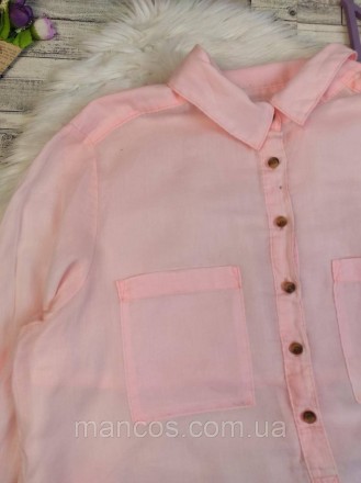 Женская рубашка H&M светло розовая 
Состояние: б/у, в отличном состоянии 
Произв. . фото 3