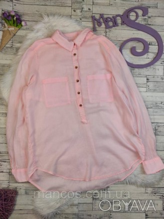 Женская рубашка H&M светло розовая 
Состояние: б/у, в отличном состоянии 
Произв. . фото 1
