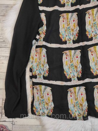 Женская блуза Urmoda черная с совами
Состояние: б/у, в отличном состоянии 
Произ. . фото 4