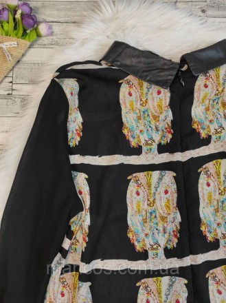 Женская блуза Urmoda черная с совами
Состояние: б/у, в отличном состоянии 
Произ. . фото 6