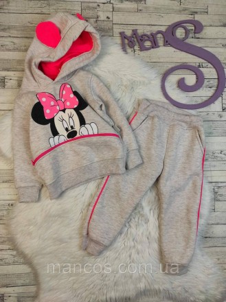 Детский теплый спортивный костюм для девочки серый с Minnie mouse худи и штаны Р. Кривой Рог. фото 1 Детский теплый спортивный костюм для девочки серый с Minnie mouse худи и штаны Р. Кривой Рог. фото 1