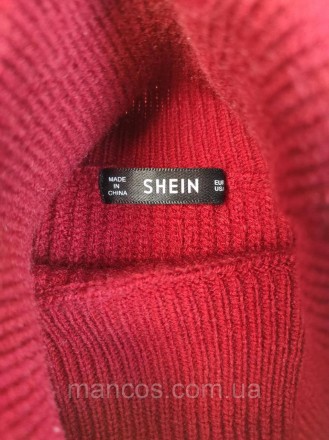 Женский свитер Shein бордовый акриловый
Состояние: б/у, в отличном состоянии 
Пр. . фото 8
