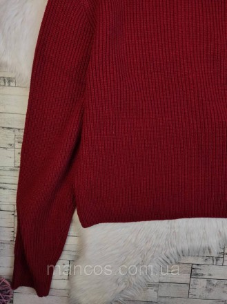 Женский свитер Shein бордовый акриловый
Состояние: б/у, в отличном состоянии 
Пр. . фото 7
