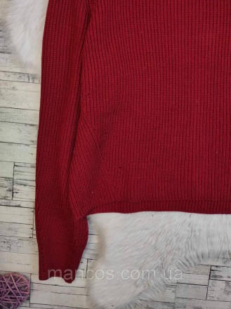 Женский свитер Shein бордовый акриловый
Состояние: б/у, в отличном состоянии 
Пр. . фото 4