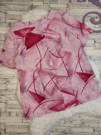 Женская блуза розового цвета с абстрактным принтом
Состояние: б/у, в отличном со. . фото 2