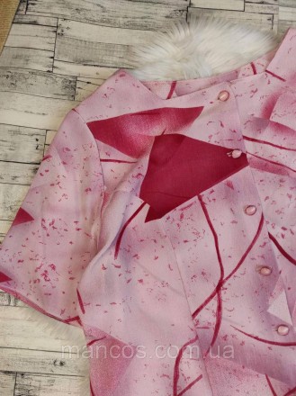 Женская блуза розового цвета с абстрактным принтом
Состояние: б/у, в отличном со. . фото 3