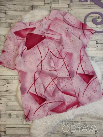Женская блуза розового цвета с абстрактным принтом
Состояние: б/у, в отличном со. . фото 1