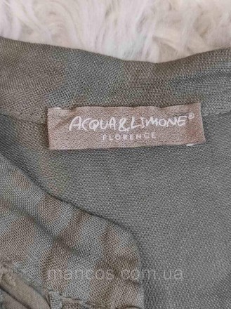 Женская льняная рубашка Acqua&Limone Florence цвета хаки 
Состояние: б/у, в отли. . фото 8