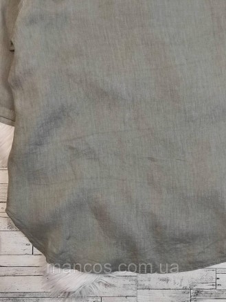 Женская льняная рубашка Acqua&Limone Florence цвета хаки 
Состояние: б/у, в отли. . фото 7