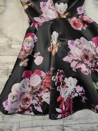 Женское атласное платье Pinko чёрное с цветочным принтом 
Состояние: б/у, в идеа. . фото 7