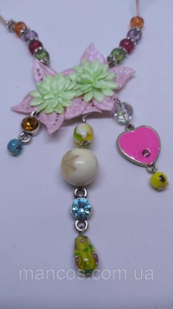 Чокер ожерелье колье с кристаллами бусинами и розовым цветком
Состояние: новое
Ц. . фото 3