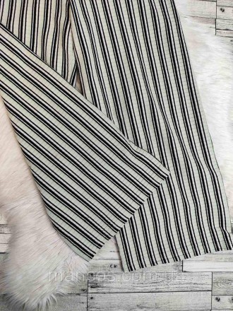 Детские кюлоты H&M для девочки летние штаны белые в полоску 
Состояние: б/у, в о. . фото 4