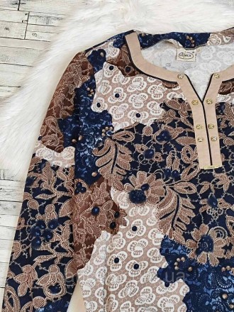 Женская трикотажная блуза Ulimex с цветочным принтом 
Состояние: б/у, в отличном. . фото 3