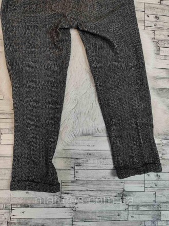 Женские брюки Odessa темно-серые с принтом ёлочка с поясом 
Состояние: б/у, в от. . фото 7