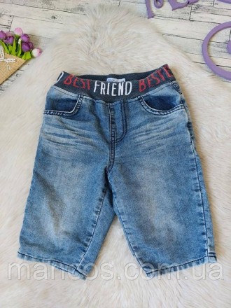 Детские джинсовые шорты для мальчика синие 
Состояние: б/у, в очень хорошем сост. . фото 2
