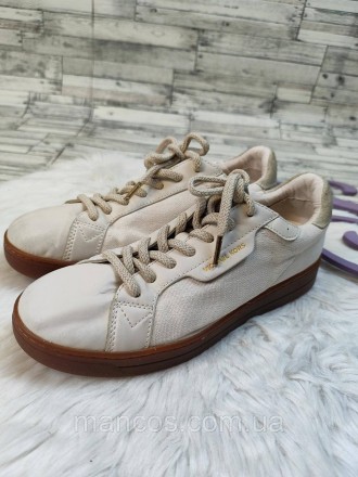 Женские кроссовки MICHAEL Michael Kors Keating Lace-Up Light Cream кеды кремовые. . фото 3