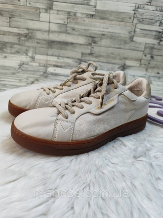 Женские кроссовки MICHAEL Michael Kors Keating Lace-Up Light Cream кеды кремовые. . фото 4