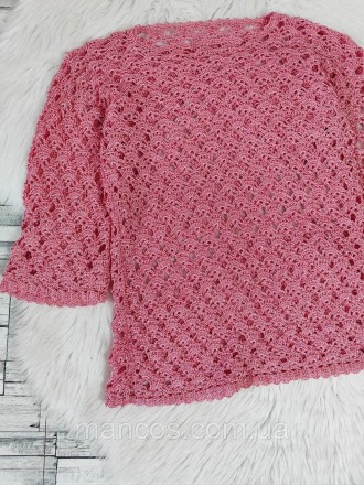 Женская вязаная блуза розовая рукав три четверти 
Состояние: б/у, в отличном сос. . фото 5