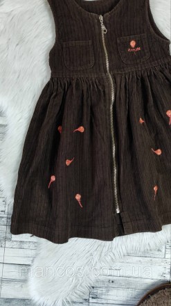 Детский вельветовый сарафан для девочки коричневый 
Состояние: б/у, в очень хоро. . фото 4