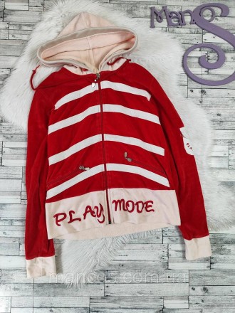 Женский спортивный костюм Playmode красный микровельвет кофта и штаны 
Состояние. . фото 3