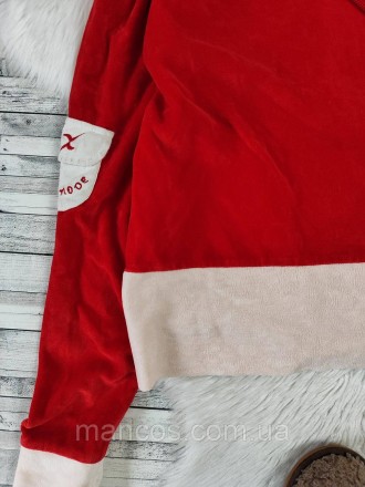 Женский спортивный костюм Playmode красный микровельвет кофта и штаны 
Состояние. . фото 8